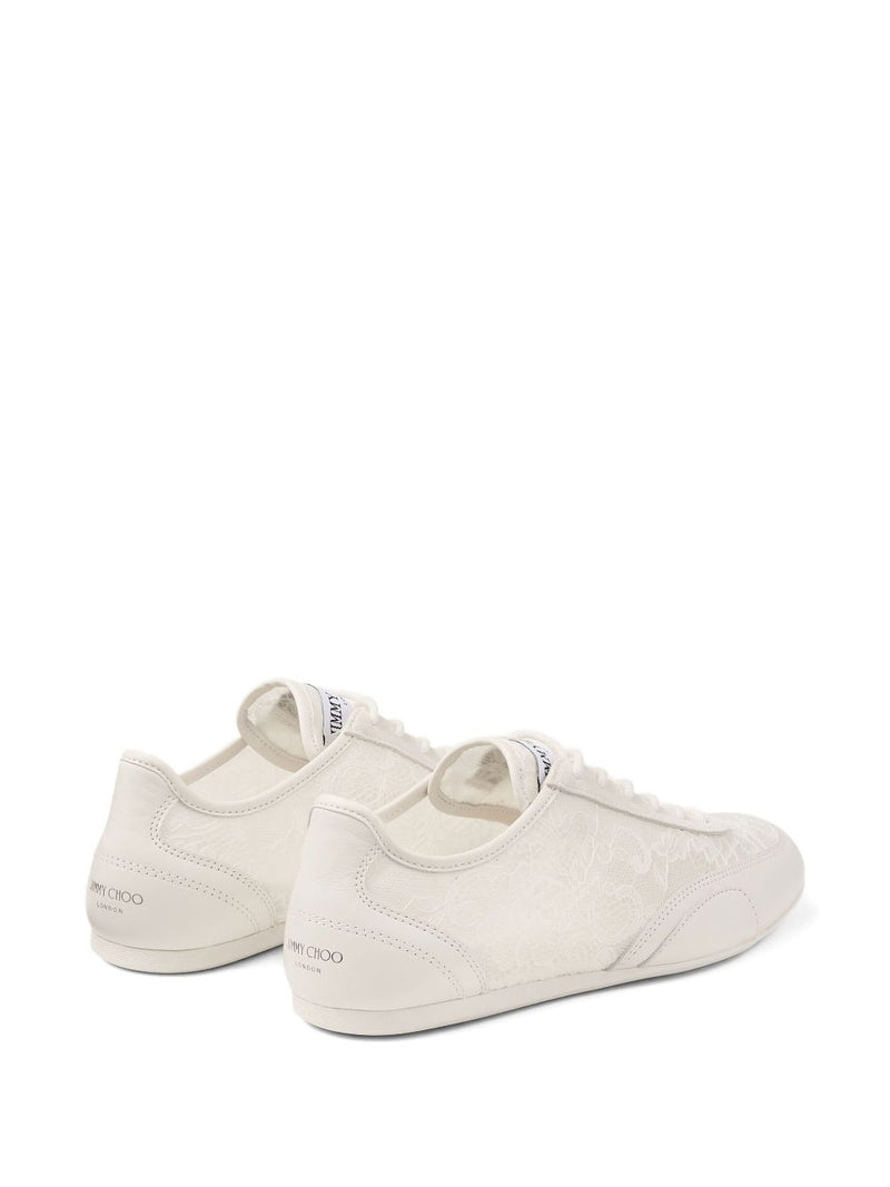 Jimmy Choo Sunny F Sneakers - White Leather | Urbalenti™ NYC