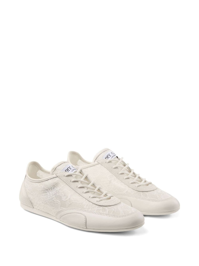 Jimmy Choo Sunny F Sneakers - White Leather | Urbalenti™ NYC