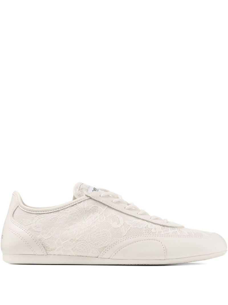Jimmy Choo Sunny F Sneakers - White Leather | Urbalenti™ NYC