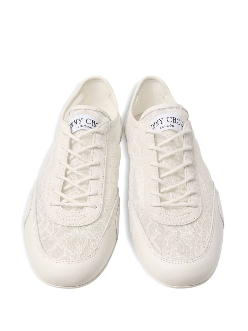 Jimmy Choo Sunny F Sneakers - White Leather | Urbalenti™ NYC