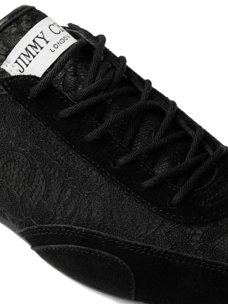 Jimmy Choo Sunny F Sneakers - Black Leather | Urbalenti™ NYC