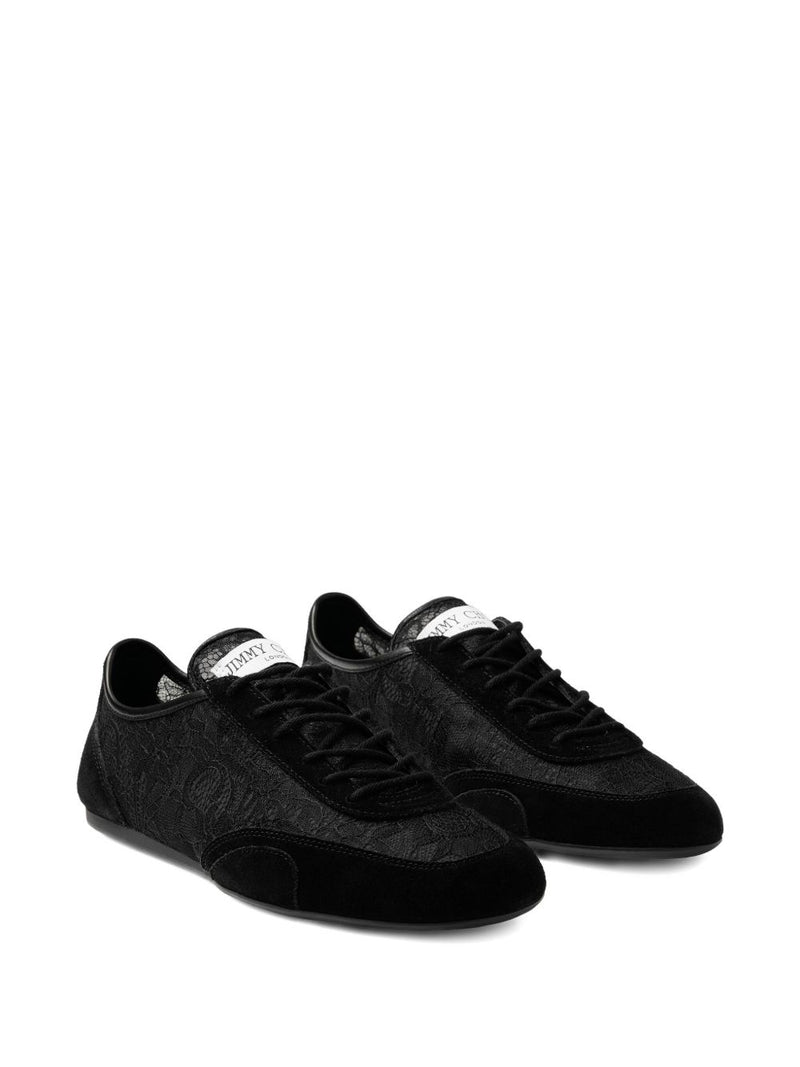 Jimmy Choo Sunny F Sneakers - Black Leather | Urbalenti™ NYC