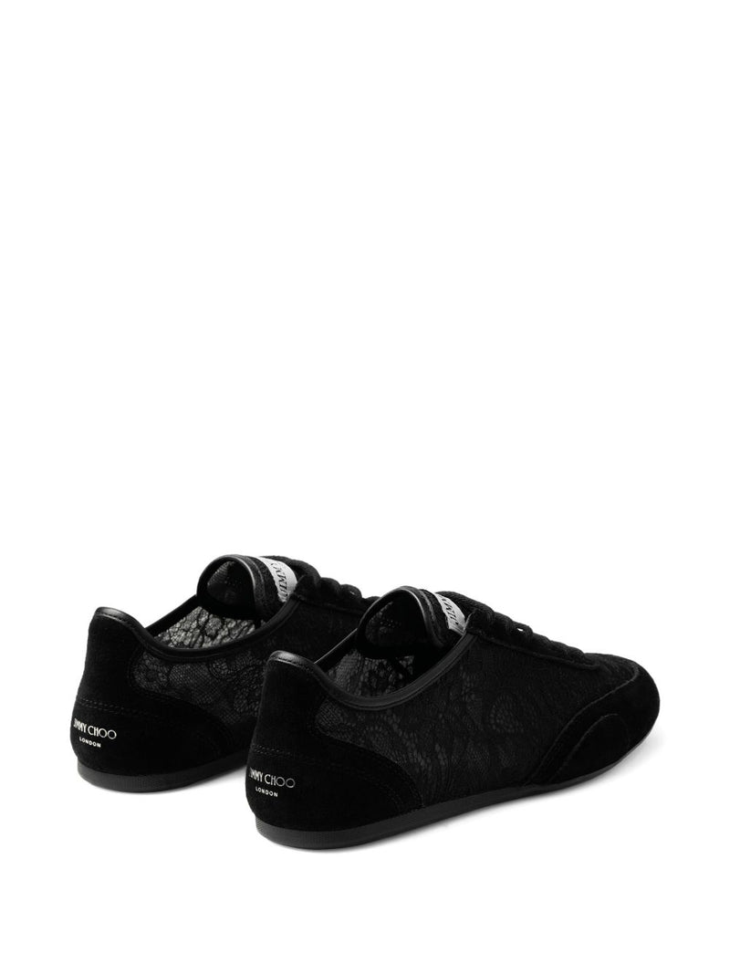 Jimmy Choo Sunny F Sneakers - Black Leather | Urbalenti™ NYC