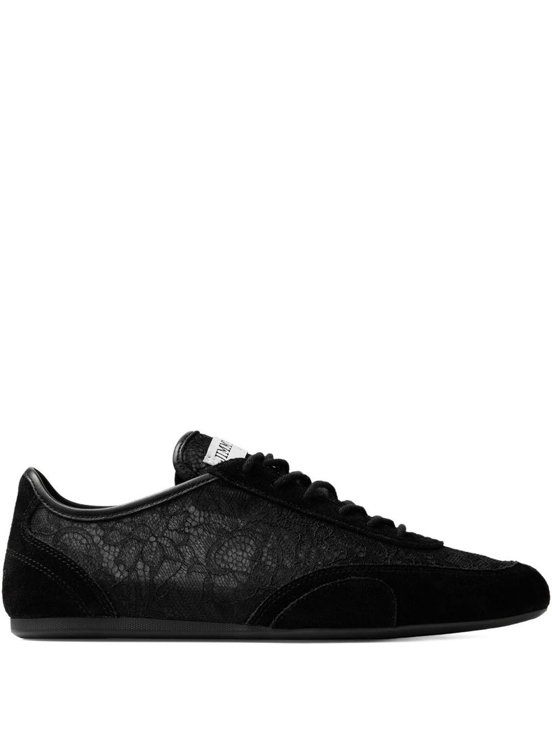 Jimmy Choo Sunny F Sneakers - Black Leather | Urbalenti™ NYC