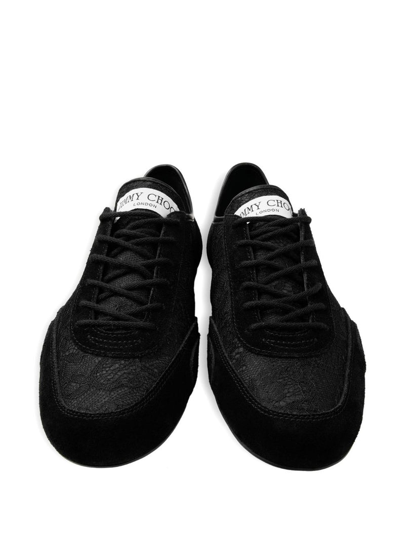 Jimmy Choo Sunny F Sneakers - Black Leather | Urbalenti™ NYC