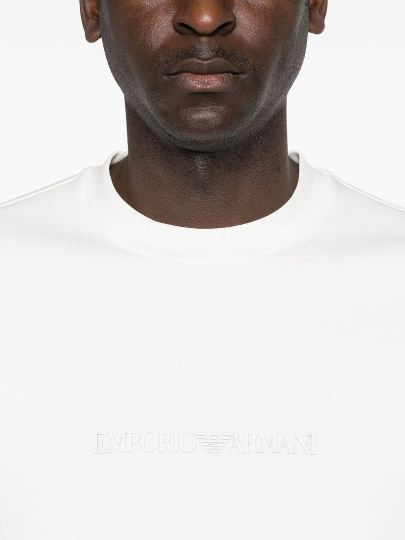 Emporio Armani Logo cotton sweatshirt | Urbalenti™ NYC