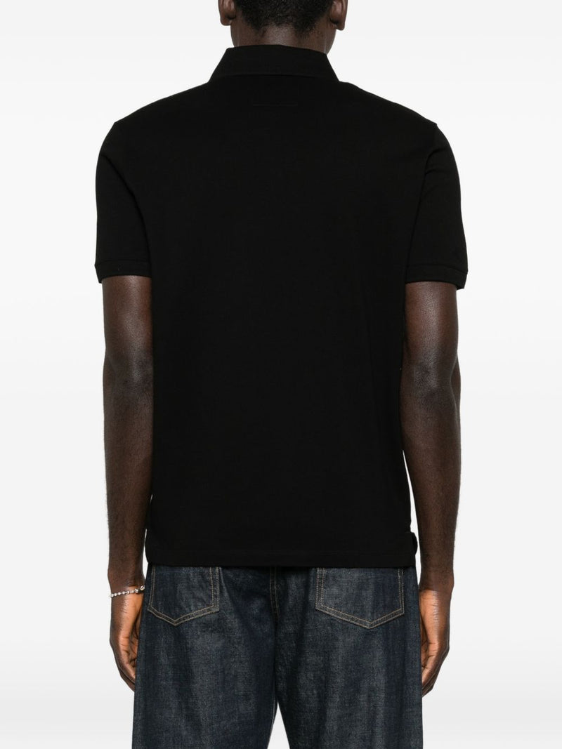 Emporio Armani Logo cotton polo shirt | Urbalenti™ NYC