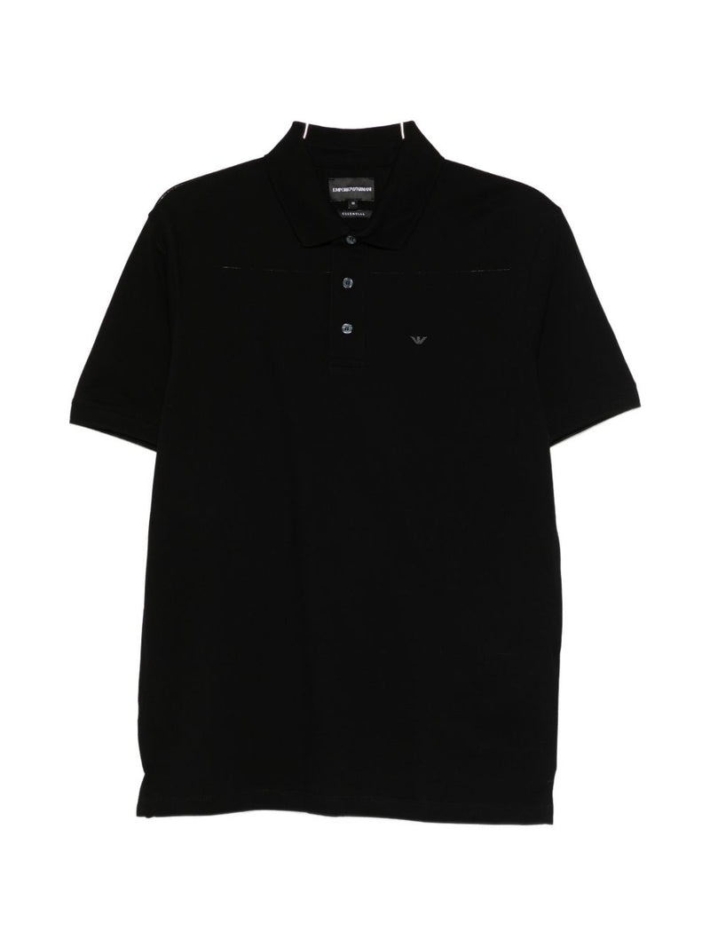 Emporio Armani Logo cotton polo shirt | Urbalenti™ NYC