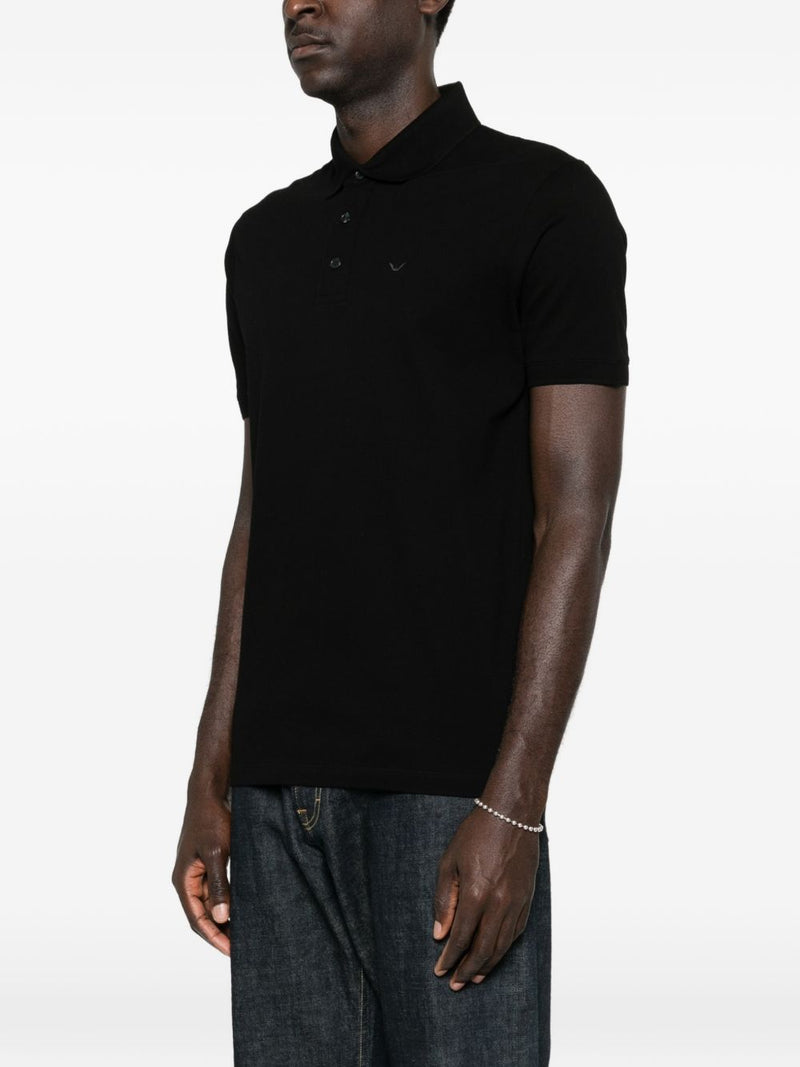 Emporio Armani Logo cotton polo shirt | Urbalenti™ NYC