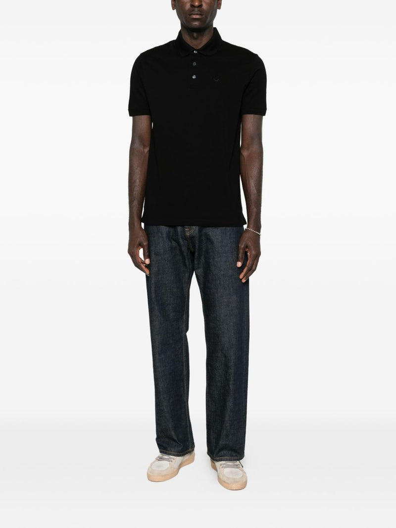 Emporio Armani Logo cotton polo shirt | Urbalenti™ NYC