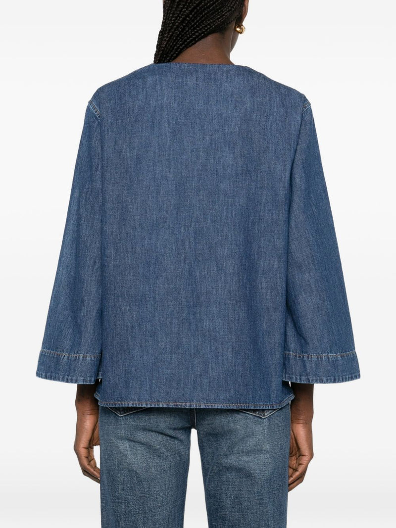 Valentino VLogo Signature denim blouse | Urbalenti™ NYC