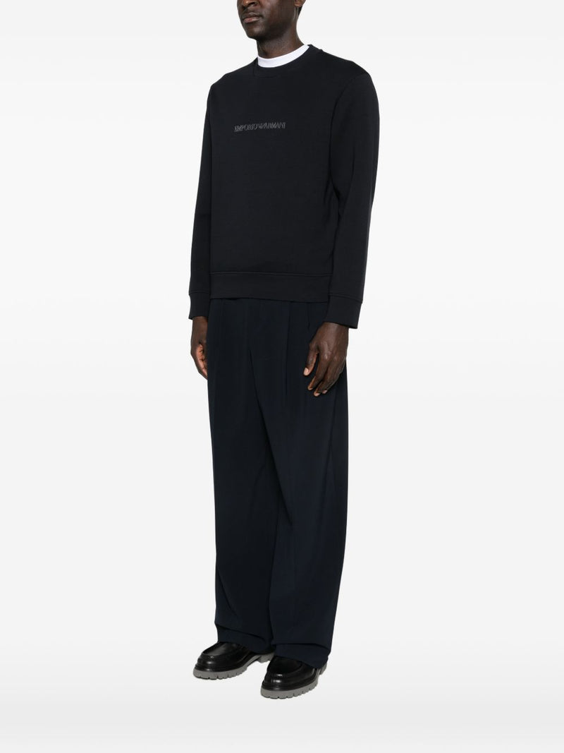Emporio Armani Logo cotton sweatshirt | Urbalenti™ NYC