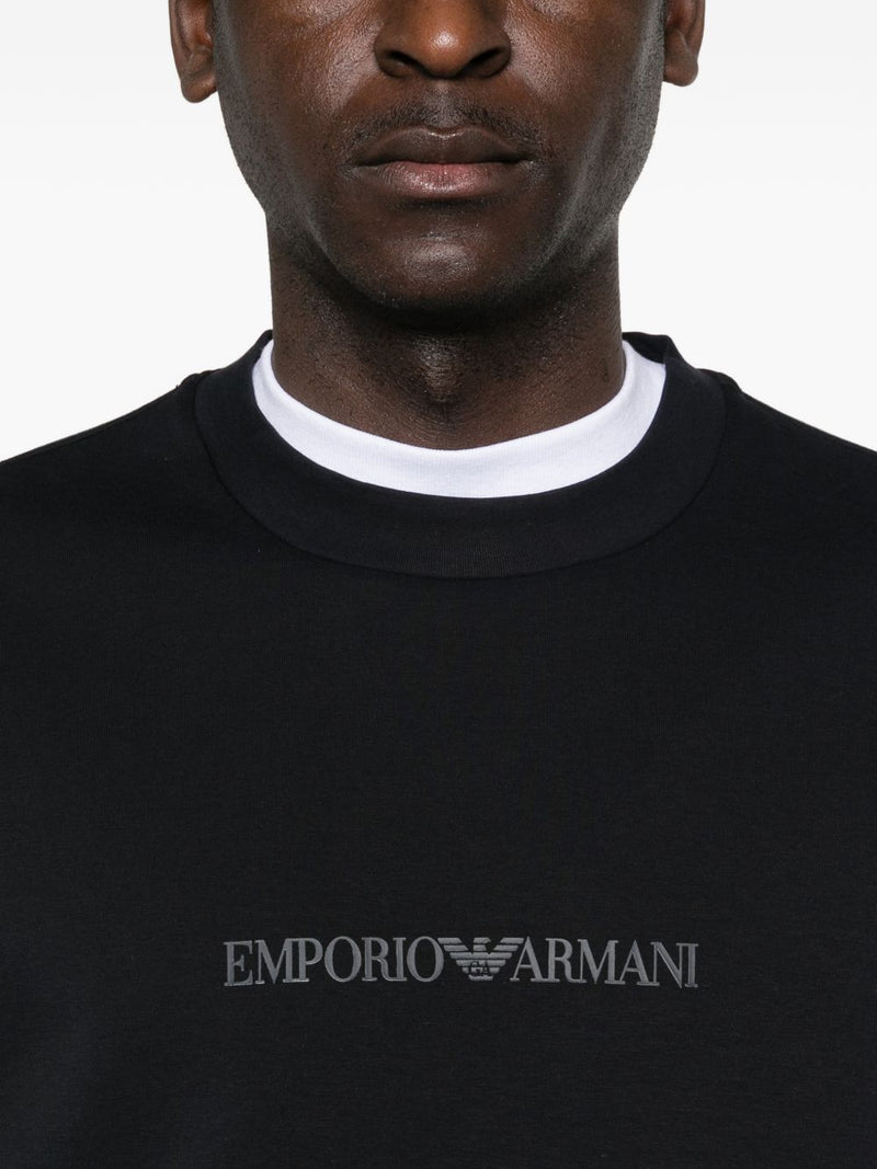 Emporio Armani Logo cotton sweatshirt | Urbalenti™ NYC