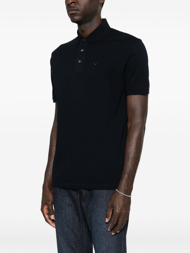 Emporio Armani Logo cotton polo shirt | Urbalenti™ NYC