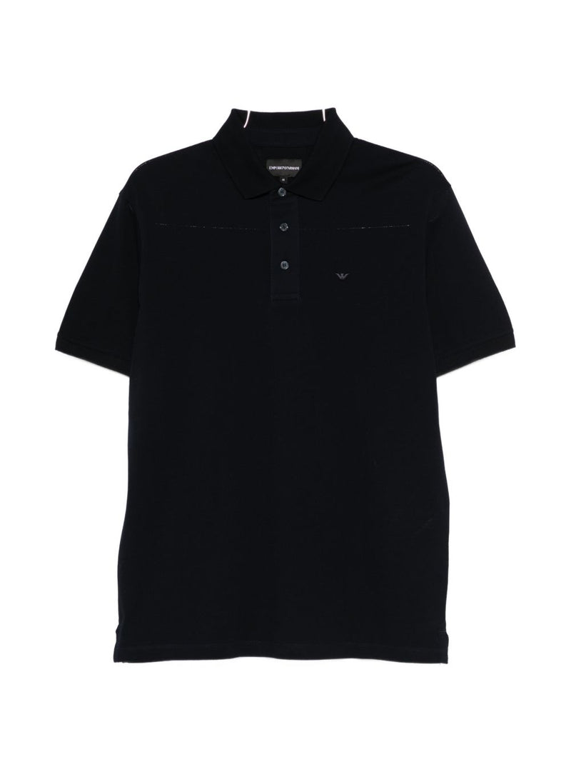 Emporio Armani Logo cotton polo shirt | Urbalenti™ NYC
