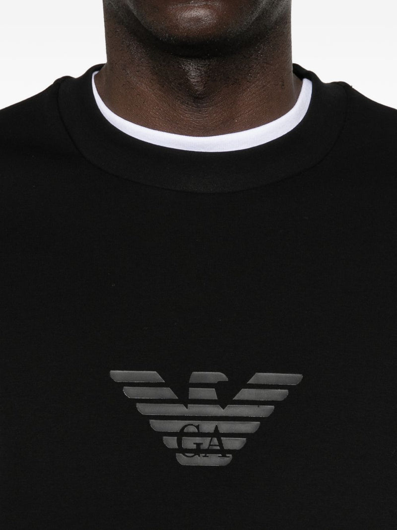 Emporio Armani Logo cotton sweatshirt | Urbalenti™ NYC