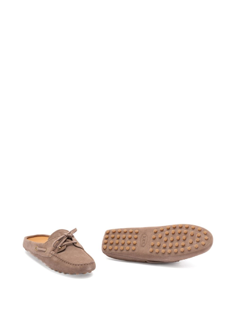 Tod'S Gommino sabot Loafers - Beige Suede | Urbalenti™ NYC