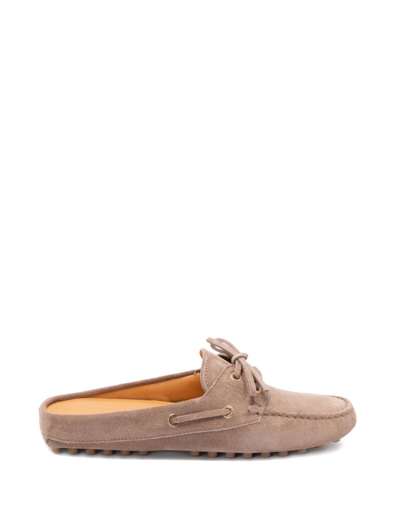 Tod'S Gommino sabot Loafers - Beige Suede | Urbalenti™ NYC