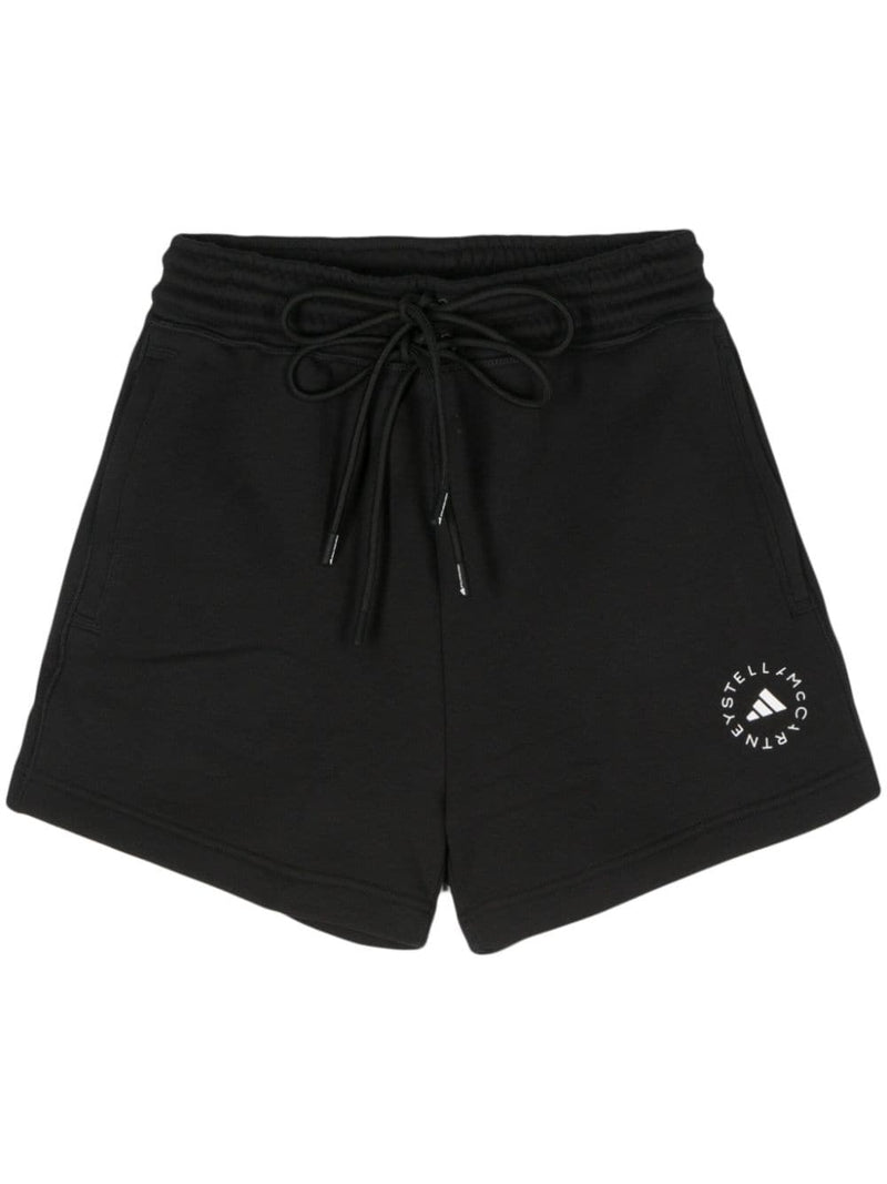 Adidas By Stella McCartney Logo cotton shorts | Urbalenti™ NYC