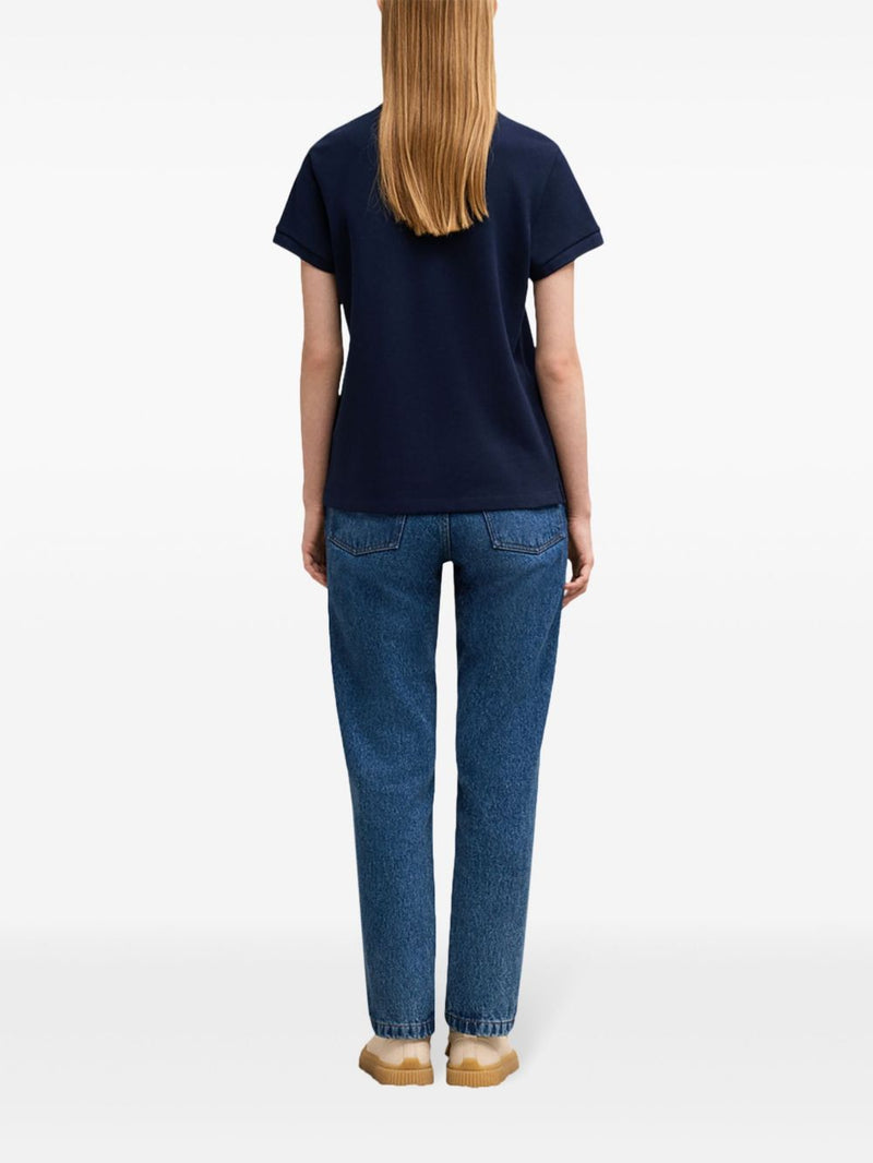 Ami Paris Ami De Coeur cotton polo shirt | Urbalenti™ NYC