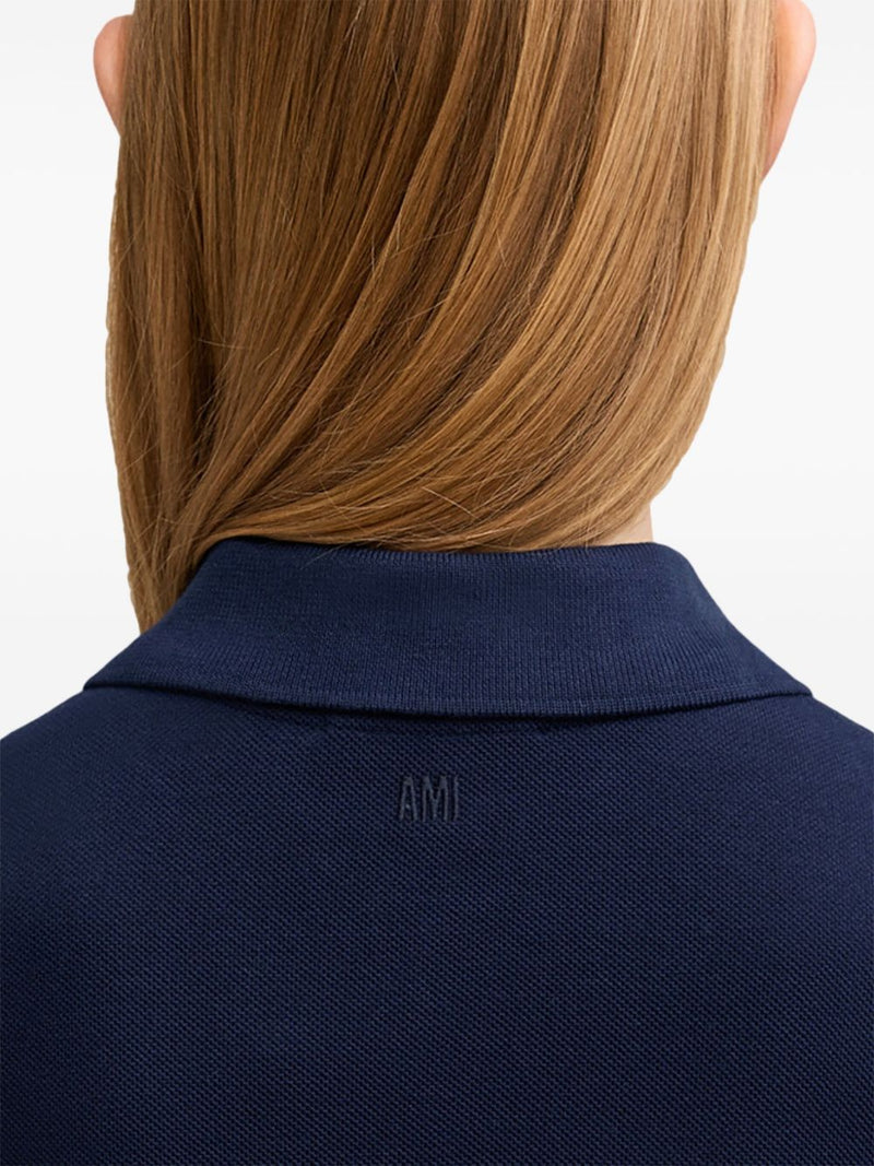 Ami Paris Ami De Coeur cotton polo shirt | Urbalenti™ NYC