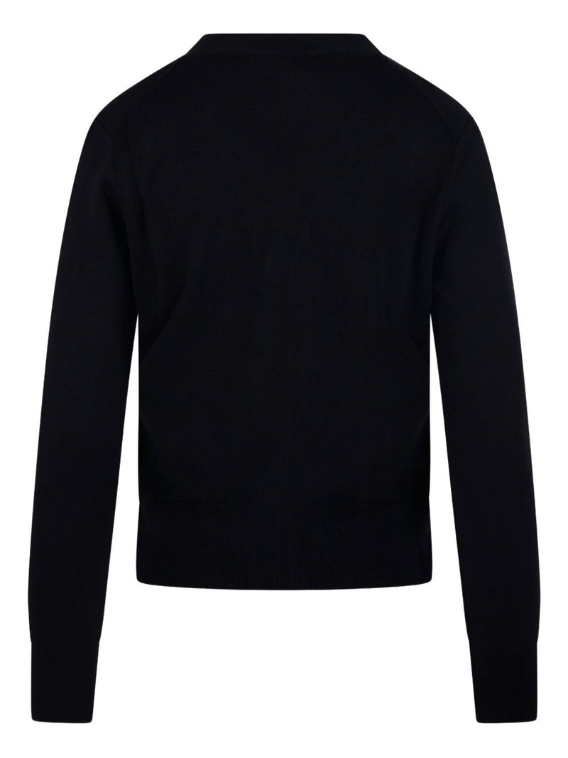 Ami Paris De Coeur detail Ami De Coeur wool cardigan | Urbalenti™ NYC