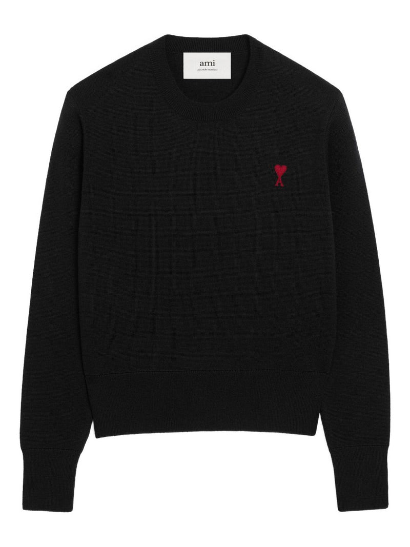 Ami Paris Coeur monogram motif Ami De Coeur wool sweater | Urbalenti™ NYC