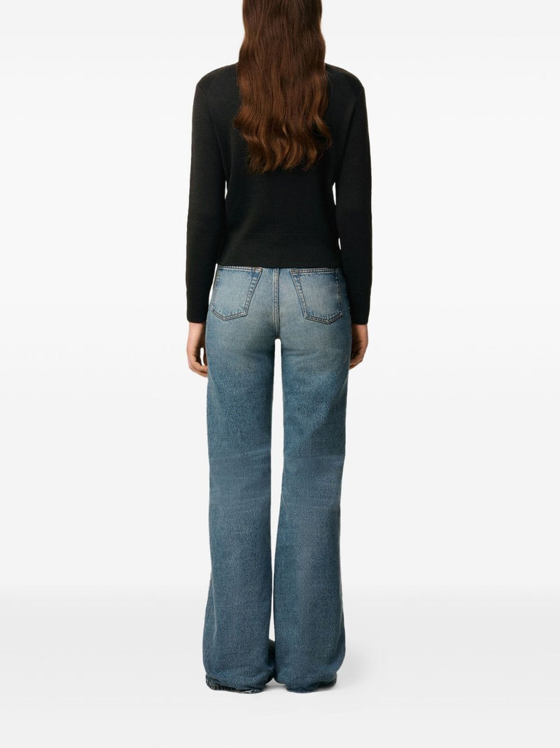 Ami Paris Coeur monogram motif Ami De Coeur wool sweater | Urbalenti™ NYC