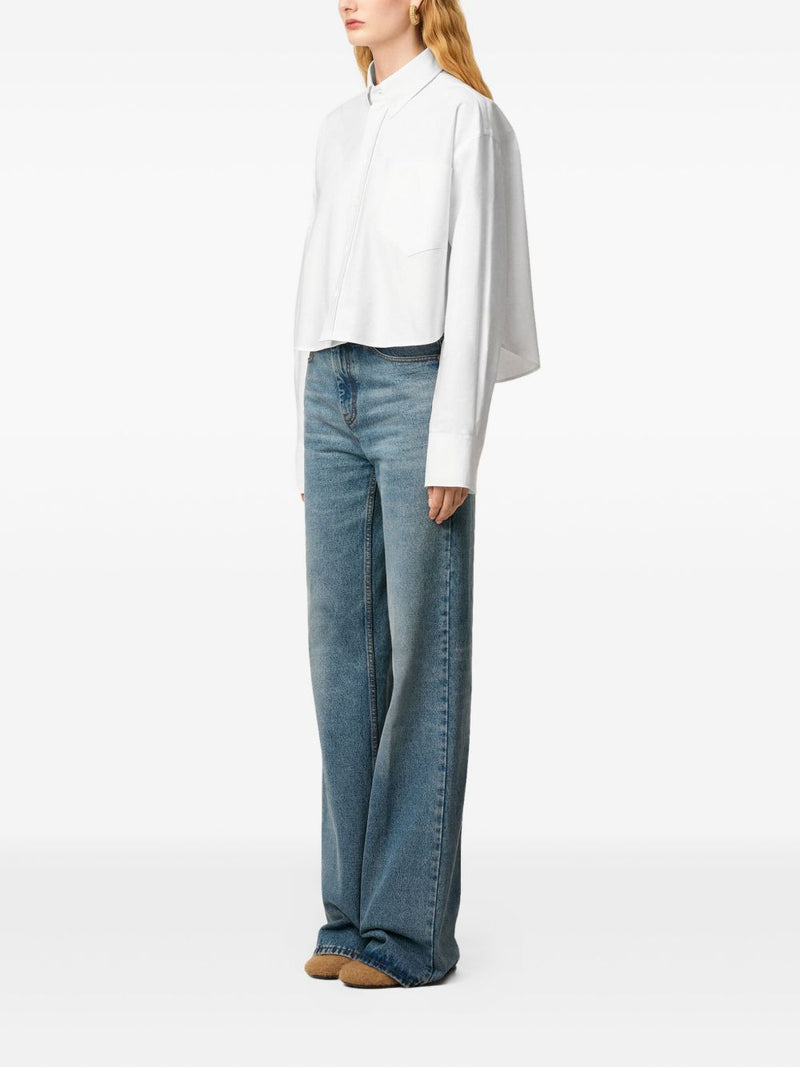 Ami Paris Cotton cropped shirt | Urbalenti™ NYC