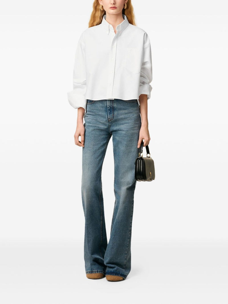 Ami Paris Cotton cropped shirt | Urbalenti™ NYC