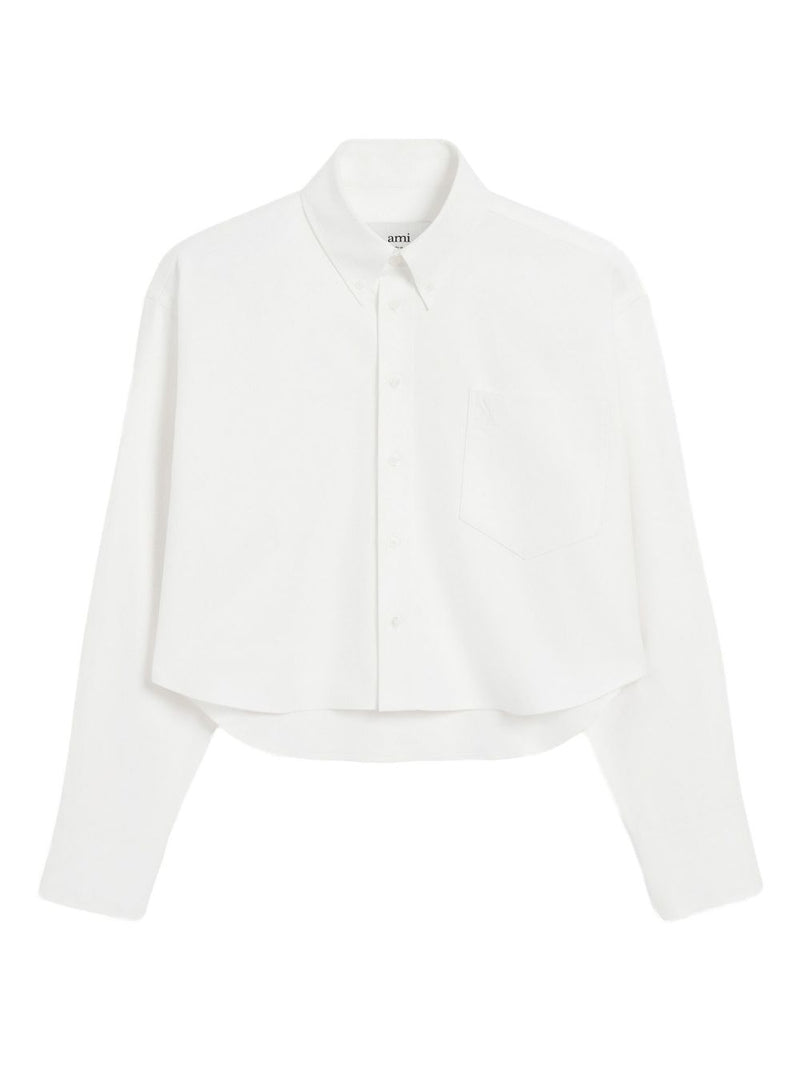 Ami Paris Cotton cropped shirt | Urbalenti™ NYC