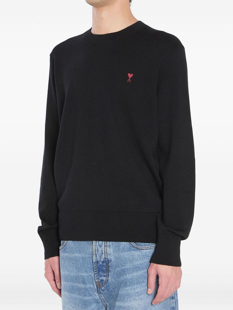 Ami Paris Ami De Coeur wool sweater | Urbalenti™ NYC