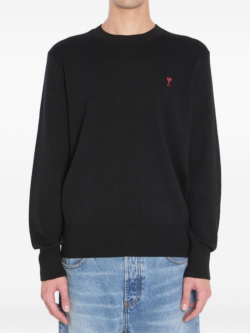 Ami Paris Ami De Coeur wool sweater | Urbalenti™ NYC