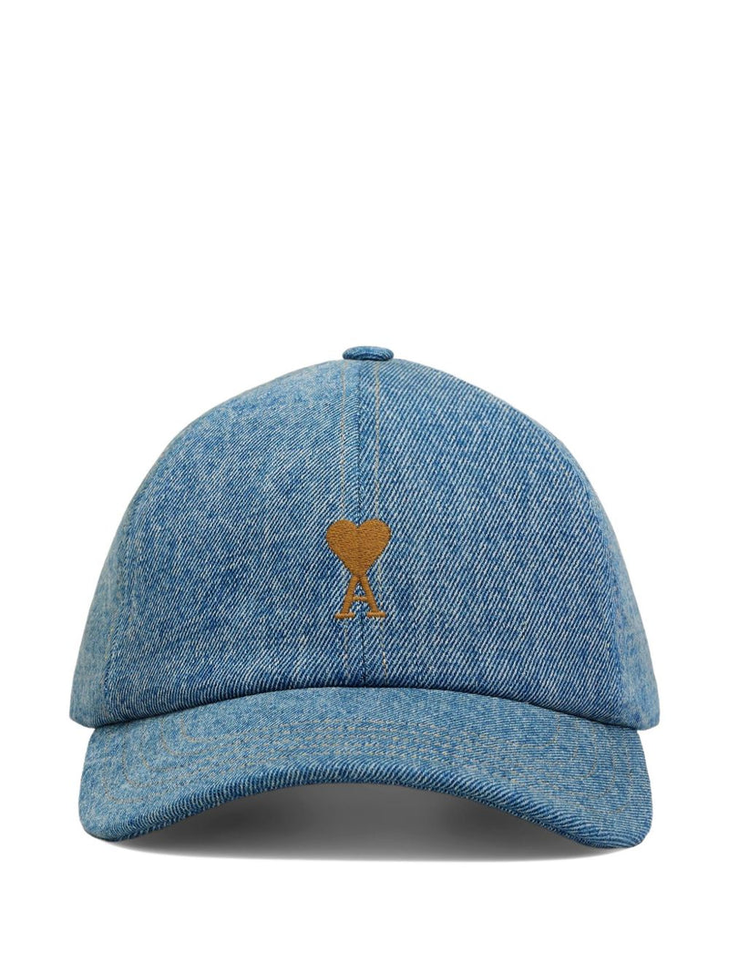 Ami Paris Ami De Coeur denim cap | Urbalenti™ NYC