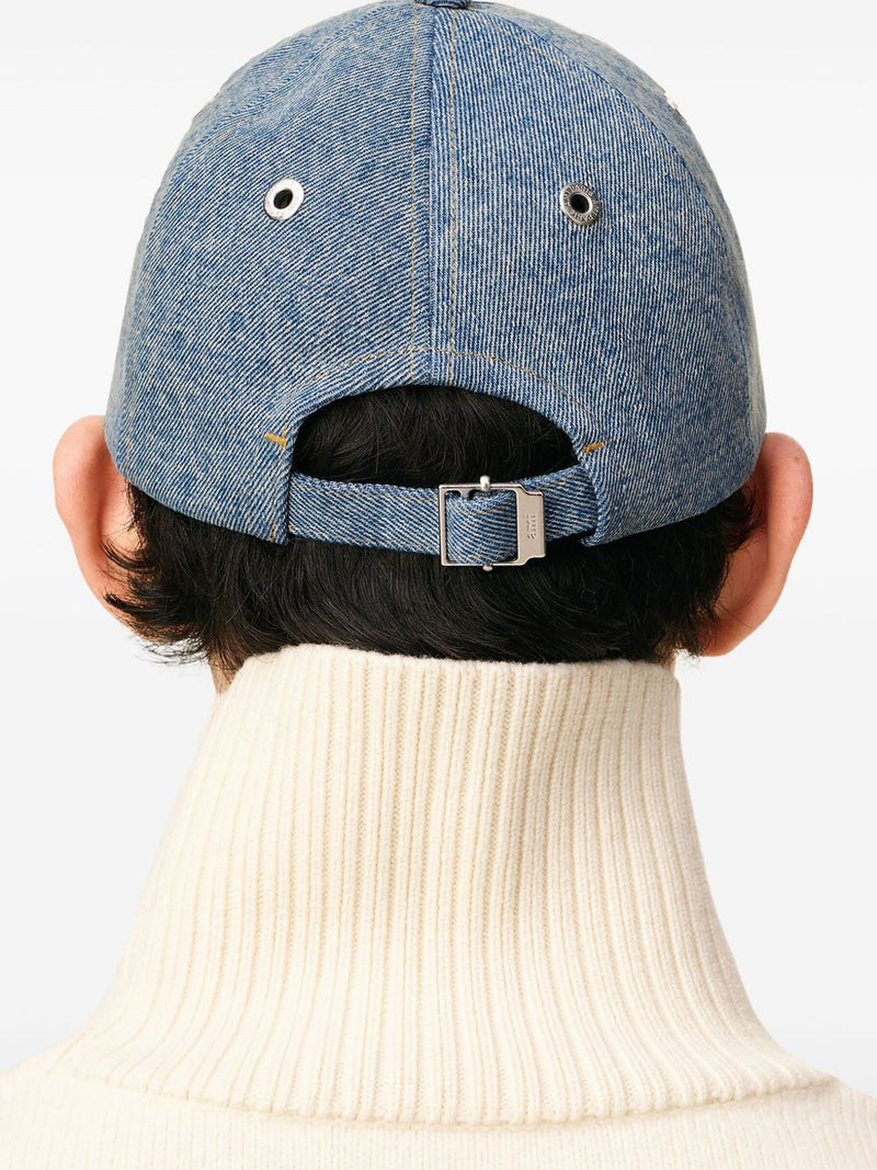 Ami Paris Ami De Coeur denim cap | Urbalenti™ NYC