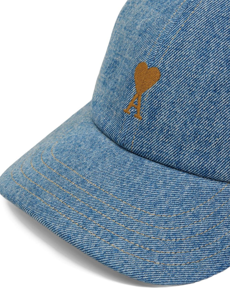 Ami Paris Ami De Coeur denim cap | Urbalenti™ NYC