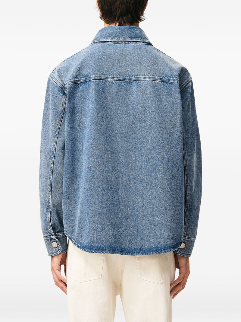 Ami Paris Ami De Coeur denim shirt | Urbalenti™ NYC