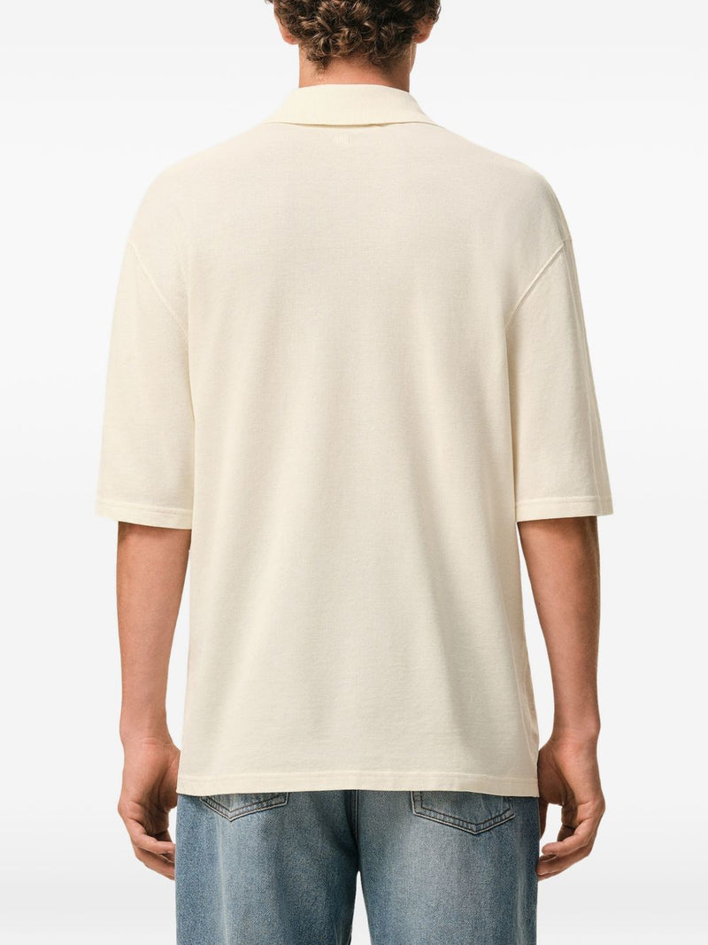 Ami Paris Ami De Coeur cotton polo shirt | Urbalenti™ NYC