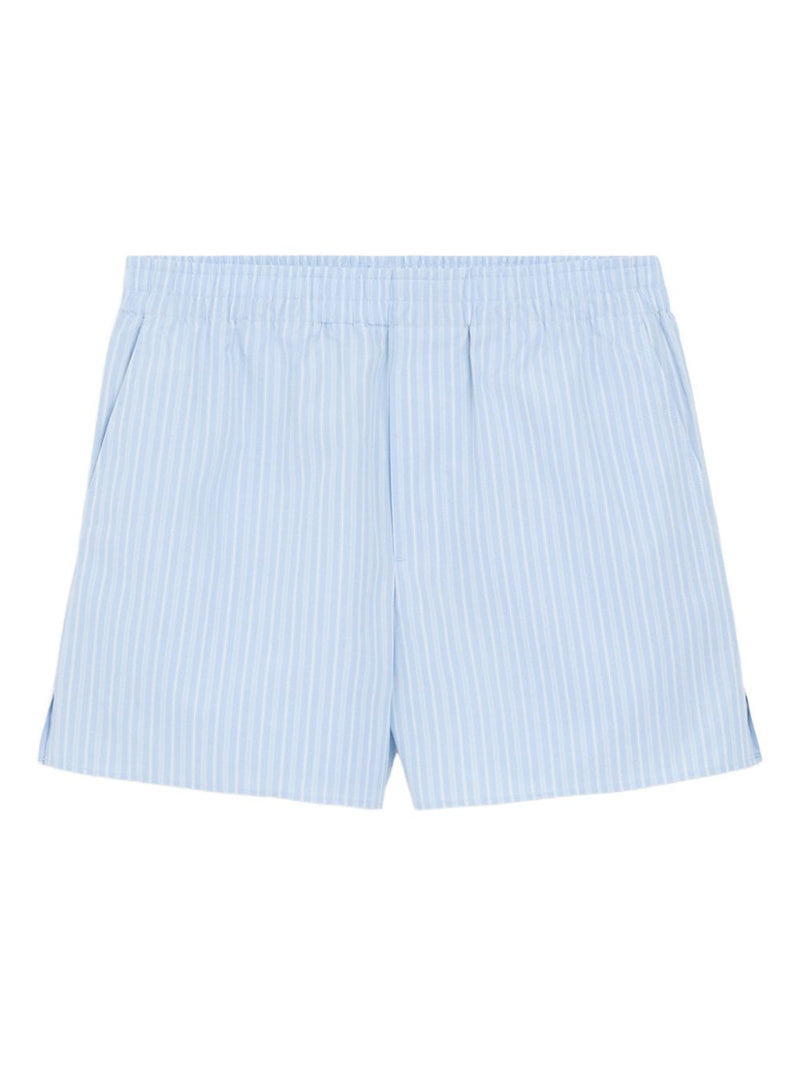 Ami Paris Striped cotton shorts | Urbalenti™ NYC