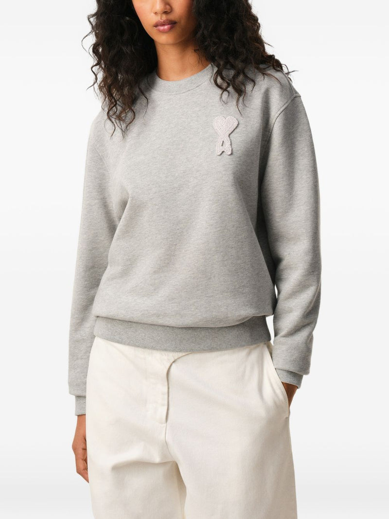 Ami Paris Ami De Coeur cotton sweatshirt | Urbalenti™ NYC