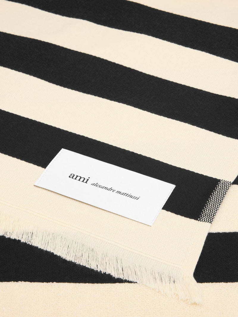 Ami Paris Striped beach towel | Urbalenti™ NYC