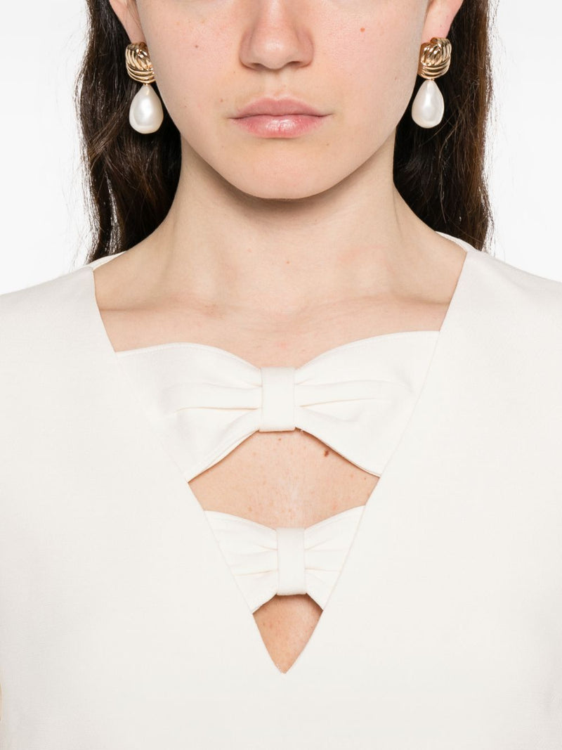 Valentino Wool and silk blend short dress | Urbalenti™ NYC