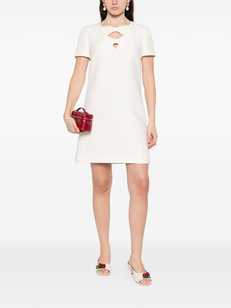 Valentino Wool and silk blend short dress | Urbalenti™ NYC