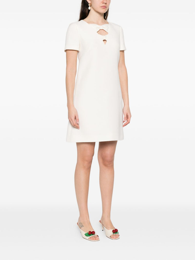Valentino Wool and silk blend short dress | Urbalenti™ NYC