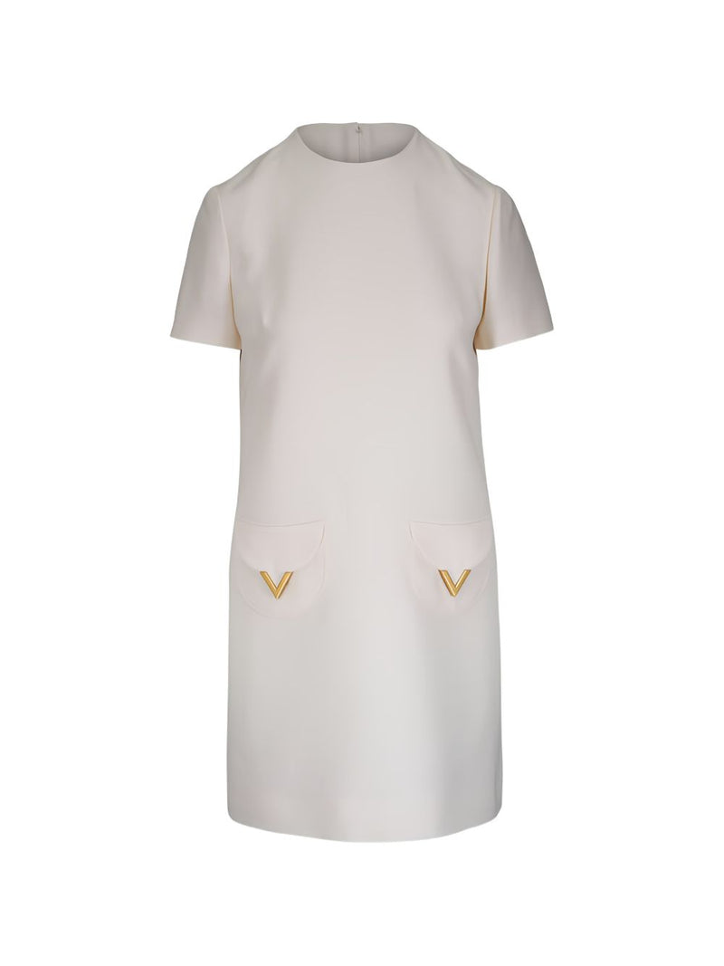 Valentino VLogo Signature wool and silk dress | Urbalenti™ NYC