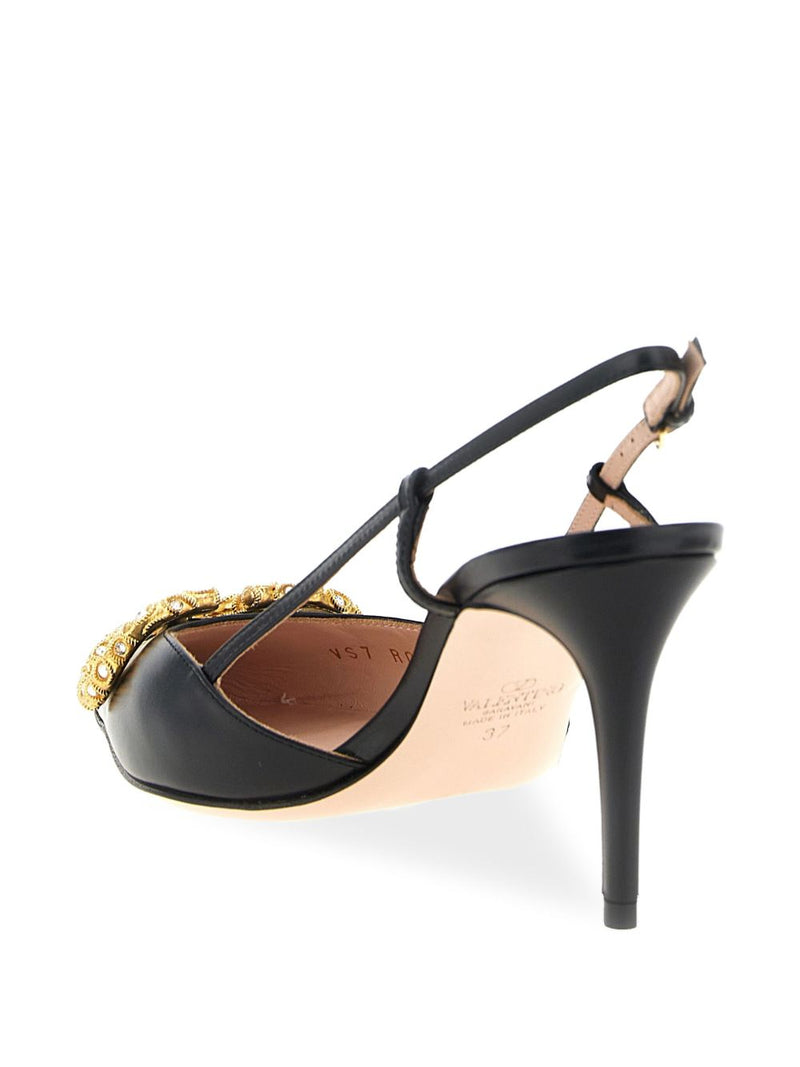 Valentino Garavani Valentino Garavani Vlogo Signature Slingback Décolleté In 80mm