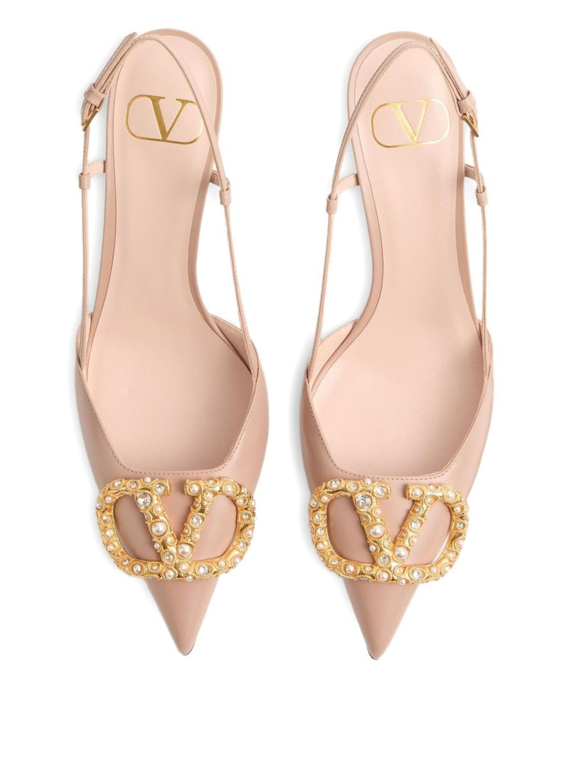 Valentino Garavani Valentino Garavani Vlogo Signature Slingback Décolleté In 80mm