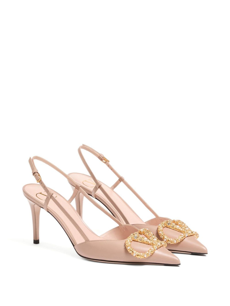 Valentino Garavani Valentino Garavani Vlogo Signature Slingback Décolleté In 80mm