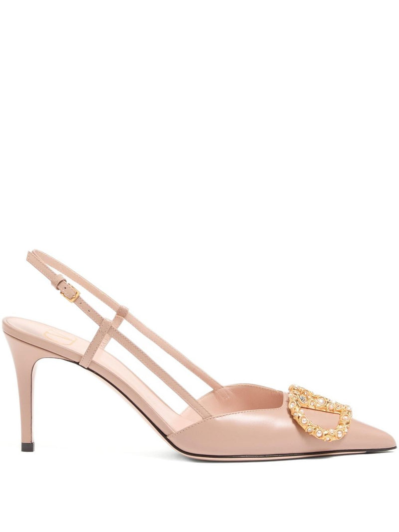 Valentino Garavani Valentino Garavani Vlogo Signature Slingback Décolleté In 80mm