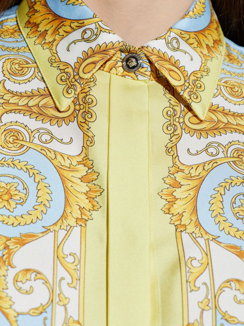 Versace Barocco print silk shirt | Urbalenti™ NYC